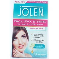 Jolen Face Wax Strips 24 16S 16-pack