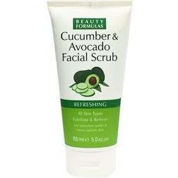 Beauty Formulas Refreshing Cucumber &amp; Avocado Facial Scrub 150ml