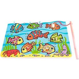 Bigjigs Toys Tropical Magnetic Fishing Game with Fishing Rod