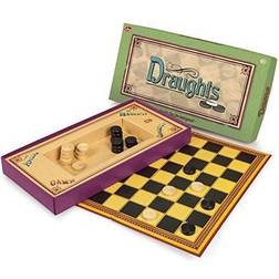 TOBAR Draughts Board Game Classic Traditional Family Fun Entertainment Night draughts classic board game traditional family fun