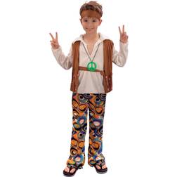 JABTek Hippie Hippy 60'S 70'S Boys Fancy Dress Costume LARGE CC622