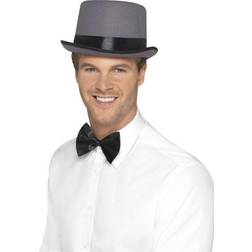 Smiffys Grey Men's 1920's Top Hat top hat fancy dress grey mens victorian accessory gentleman magician black