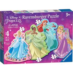 Ravensburger Disney Princess 4 Large Shaped Puzzle 10,12,14,16 Pieces
