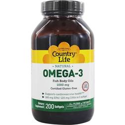 Country Life Omega-3 1000 mg 200 Softgels