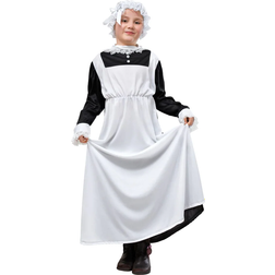 Bristol Novelty Girls Victorian Maid Costume (One Size) (White/Black)