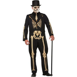 Bristol Novelty Skelett formell kostym för män Black/White M