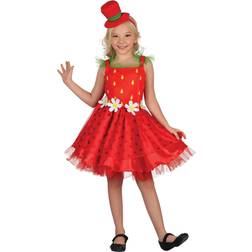Bristol Novelty Childrens/Girls Strawberry Kiss Costume (L) (Red)