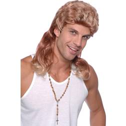 Bristol Novelty Mens Two Tone Mullet Wig (One Size) (Blond/Brown)