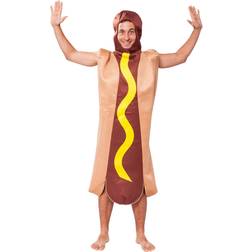 Bristol Novelty Unisex Adults Hot Dog Costume (One Size) (Brown/Yellow)