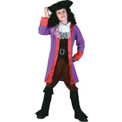 Bristol Novelty Childrens/Kids Pirate Captain Costume With Boot Tops (M) (Multicoloured)