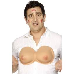Smiffys Adults Boobs, Flesh Colour, One Size, Eva, 507 boobs large fancy dress hen night mens stag costume accessory party fake