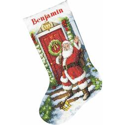 Dimensions Gold Collection Counted Cross Stitch Kit 16" Long-Welcome Santa Stocking (14 Count)