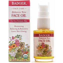 Badger Organic Face Oil Damascus Rose 1 fl oz