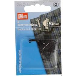 Prym Hooks and Bars for Trousers and Skirts, Metal, Black, 9.3 x 5.7 x 0.7 cm