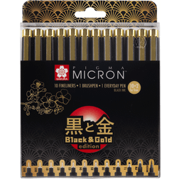 Sakura Pigma Black & Gold Edition Set 12