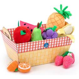ABA Skol Educational Insights EI-3685 Learning Resources Basket 11-Piece Plush Pretend Play Fruits, Ages 2