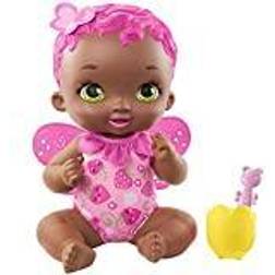 Mattel ​My Garden Baby Berry Hungry Baby Butterfly Doll (30-cm 12-in) Strawberry-Scented with Color-Change Spoon & Cup, Great Gift for Kids Ages 2Y