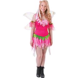 Bristol Novelty Teens/Girls Flower Fairy Costume (One Size) (Pink/Green)