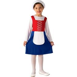 Bristol Novelty Girls Tudor Costume (L) (Red/Blue/White)