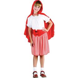 Bristol Novelty Childrens/Girls Red Riding Hood Costume (M) (Red/White)