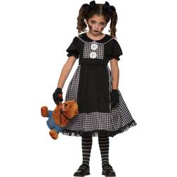 Bristol Novelty Girls Rag Doll Costume (M) (Black/White)