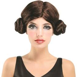 Bristol Novelty Unisex Adults Space Princess Wig (One Size) (Brown)