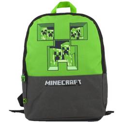 Minecraft Pixel Creeper Backpack - Grey/Green