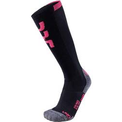 UYN Evo Race Socks Women - Black/Pink Paradise
