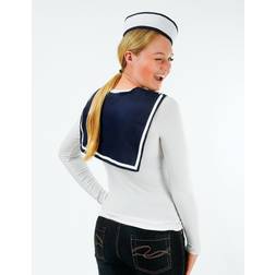 Bristol Novelty Womens/Ladies Sailor Girl Set (One Size) (White/Navy)