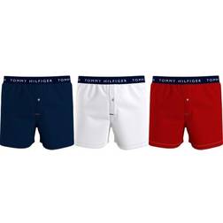 Tommy Hilfiger Essential Recycled Cotton Boxer Shorts 3-pack - Desert Sky White/Primary Red