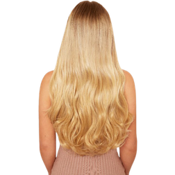 Missguided Lullabellz Super Thick Blow Dry Wavy Clip in Hair Extensions Light Golden Blonde 22" 5-pack 250g