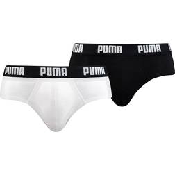 Puma Men's Basic Briefs 2-pack - White/Black