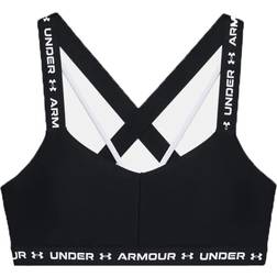 Under Armour Crossback Sports Bra - Black/White
