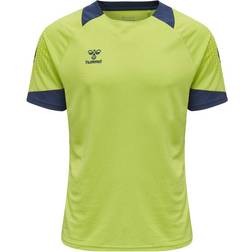 Hummel Lead Short Sleeve Poly Training Jersey Men - Lime Punch