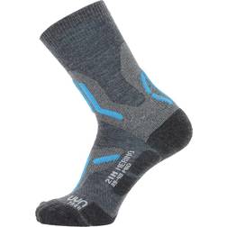 UYN Trekking 2in Merino Mid Socks Women - Mid Grey/Turquoise