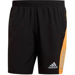 adidas Own the Run Shorts Men - Black/Orange Rush/Reflective Silver