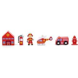Viga Toys 50815 Train Set Accessory Fire Station 7 pcs