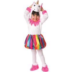Bristol Novelty Toddlers Girls Unicorn Rainbow Costume (One Size) (White/Pink/Rainbow)
