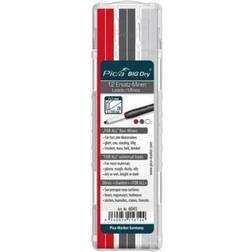 BIG DRY 6060 Automatic Pencil Red White Refills Glossy Dark Surface 6045 Pica