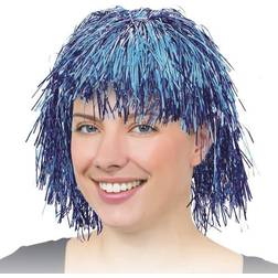 Bristol Novelties Tinsel Wig Blue