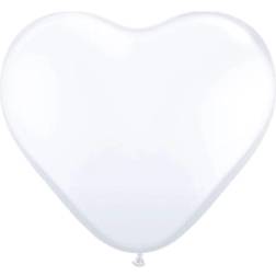 Folat White Heart Shaped Latex Balloons 12In 30cm 8 pieces