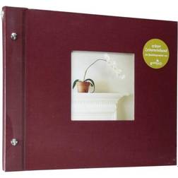 Goldbuch Photo Album Trend, Bella Vista, 30 x 25 cm, 40 Black Pages with Glassine Dividers, Extensible, Linen, Bordeaux, 26972
