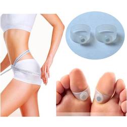 Slowmoose (As Seen on Image) Reduce Fat Body, Toe Ring Slim Loss Sticker Silicon- Foot Massager Foot Care