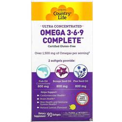 Country Life Ultra Concentrated Omega 3-6-9 Complete 90 pcs