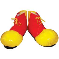 Bristol Novelty Unisex Adults Clown Shoe Covers (One Size) (Red/Yellow)
