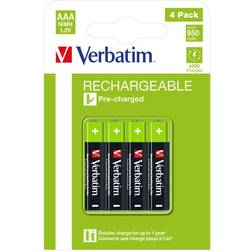 Verbatim AAA Rechargeable NiMH Compatible 4-pack