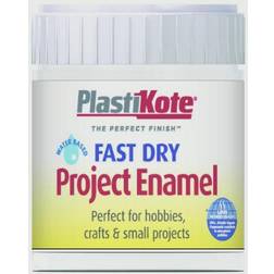 Plasti-Kote Fast Dry Enamel Paint B5 Bottle Matt White 59ml