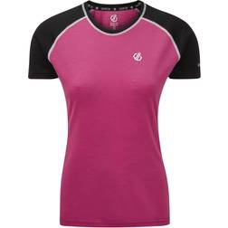 Dare2B Fixate Wool T-shirt Women - Active Pink Black