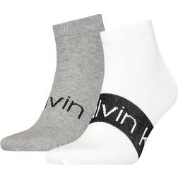 Calvin Klein Logo Ankle Socks 2-pack - White