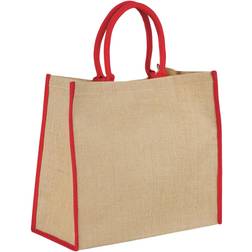 Bullet The Large Jute Tote 2-pack - Natural/Red